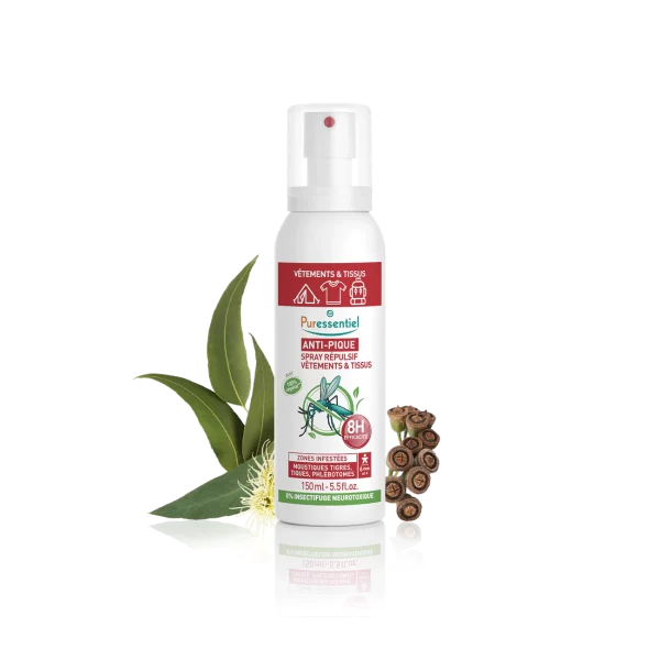 Puressentiel Anti-Pique Spray Répulsif Vêtements Et Tissus 150Ml