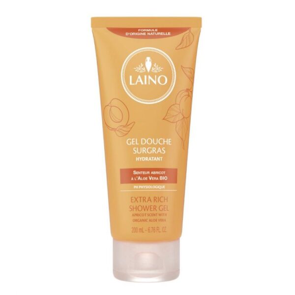 Laino Gel Douche Surgras À L’Aloe Vera Bio Senteur Abricot