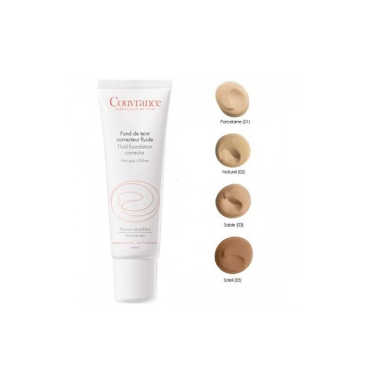 Avene Couvrance Fond De Teint Correcteur Fluide Porcelaine - Tube De 30 Ml