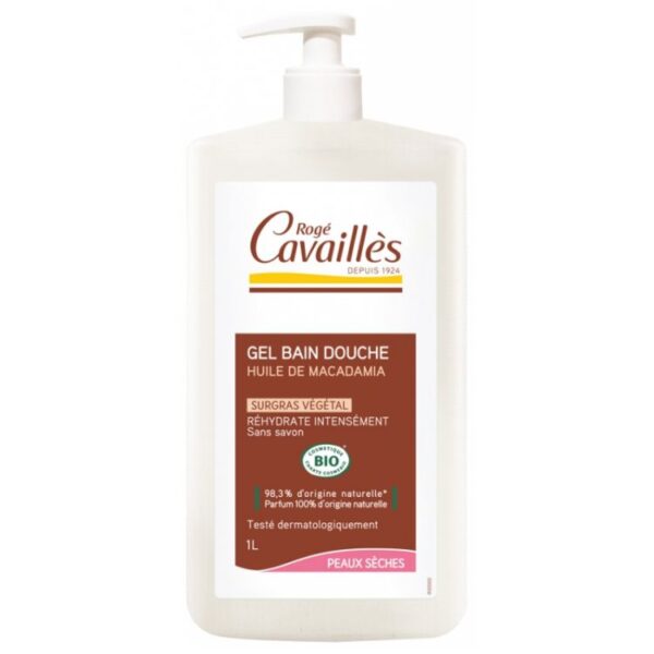 Rogé Cavaillès Gel Bain Douche Huile De Macadamia Bio 1 Litre