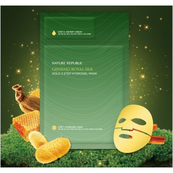 Nature Republic – Ginseng Royal Silk Gold 2 Step Hydrogel Mask