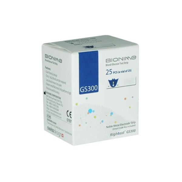 Bionime Bandelettes Réactives Gs300 Pour Le Lecteur Bionime Gm300 25 Unites