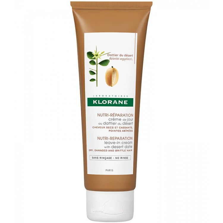 Klorane Crème De Jour Capillaire Sans Rinçage Au Dattier Du Désert - 125 Ml
