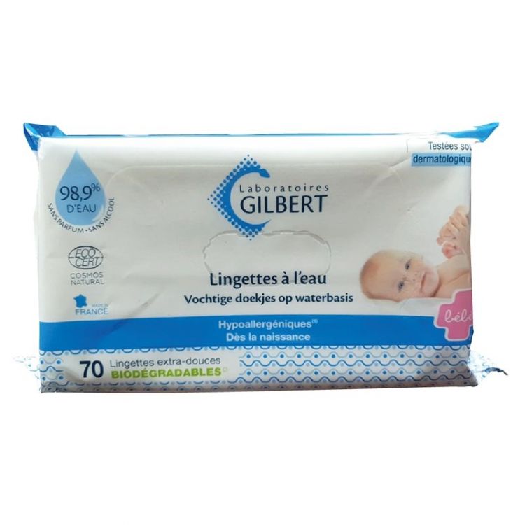 Gilbert Lingettes À L’Eau Biodegradables 70 Pcs