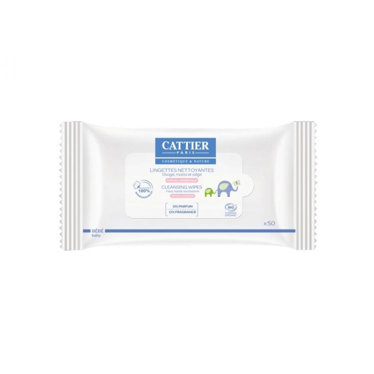 Cattier Lingettes Au Liniment Pour Le Change Bio X50