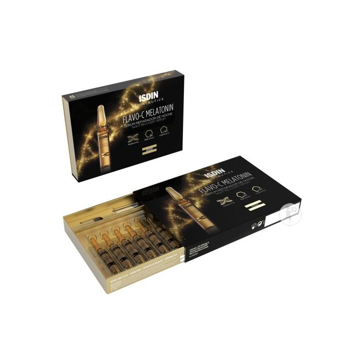 Isdin Flavo-C Melatonin Sérum Réparateur Nuit 10 Ampoules