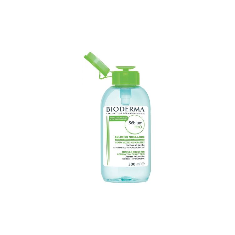 Bioderma Sebium H2O Solution Micellaire Pompe Inversée 500 Ml