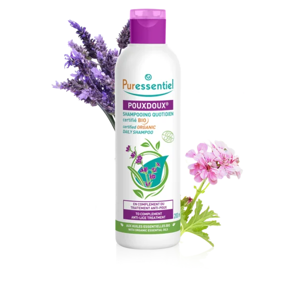 PURESSENTIEL POUXDOUX SHAMPOOING QUOTIDIEN CERTIFIÉ BIO 200 ML