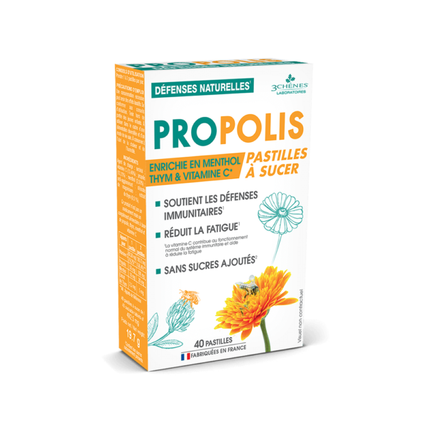 LES 3 CHÊNES PROPOLIS PASTILLES A SUCER 40 PASILLES