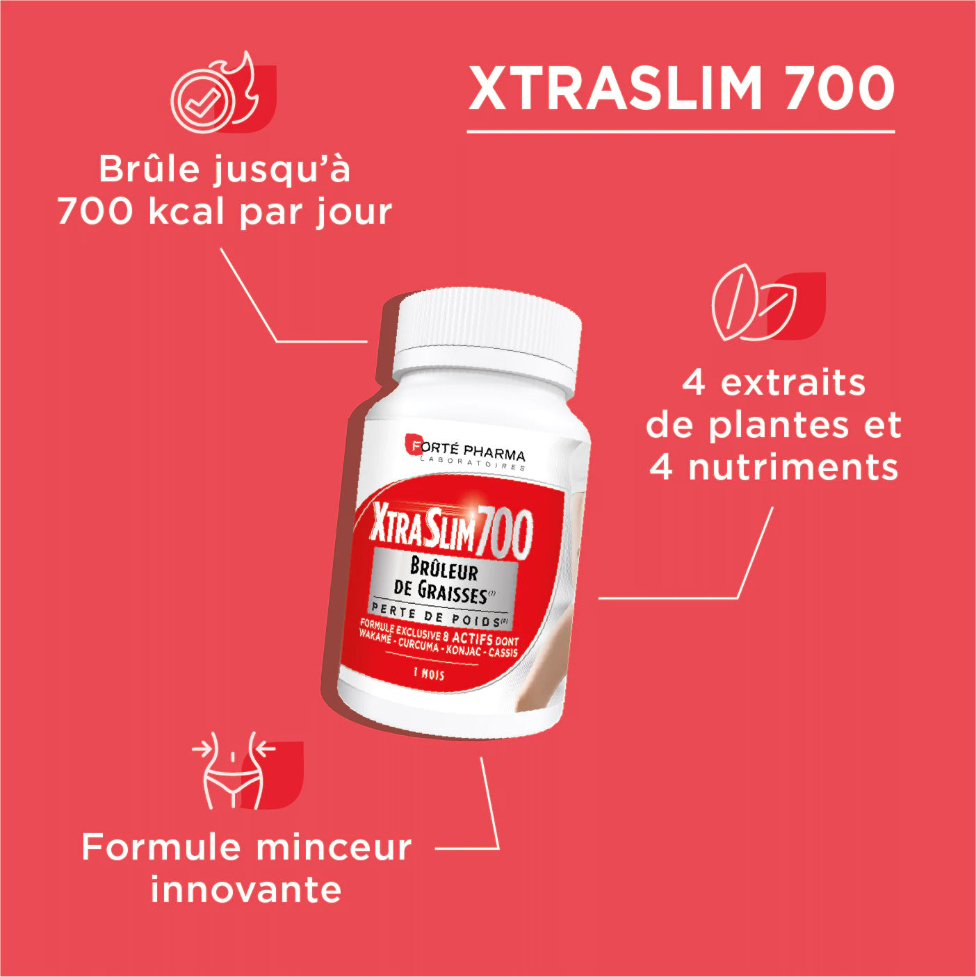 FORTÉ PHARMA XTRASLIM 700 BRULE GRAISSE 120 GÉLULES 1 MOIS – Image 5
