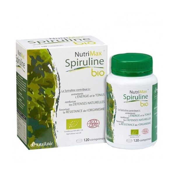 NUTRIMAX SPIRULINE 100% BIO 120 COMPRIMÉS TONUS ET VITALITÉ