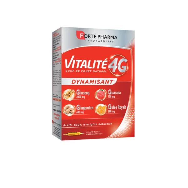 FORTÉ PHARMA VITALITÉ 4 G DYNAMISANT 30 AMPOULES FORMAT ÉCO (20 + 10 OFFERTES) – Image 3