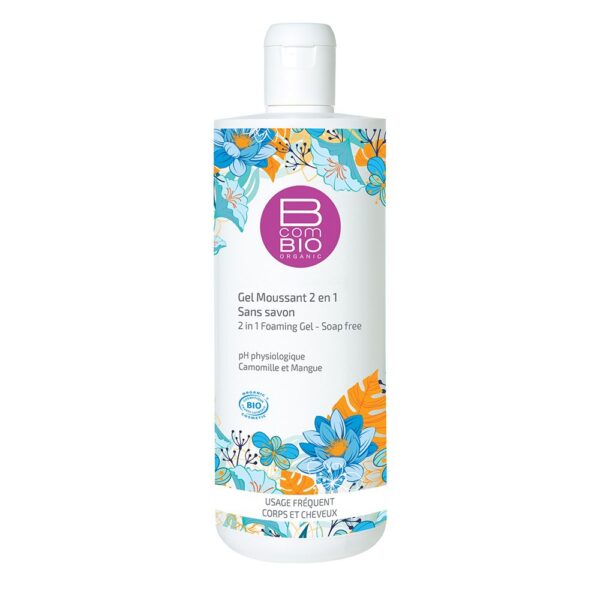 BcomBIO ORGANIC GEL NETTOYANT 2 EN 1 CORPS & CHEVEUX 500 ML